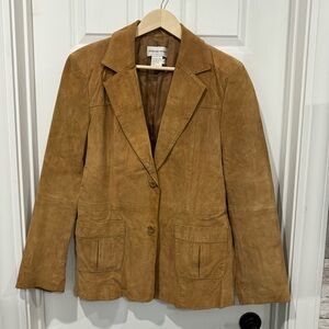 Vintage Y2K 90s Suede Newport News jacket blazer
